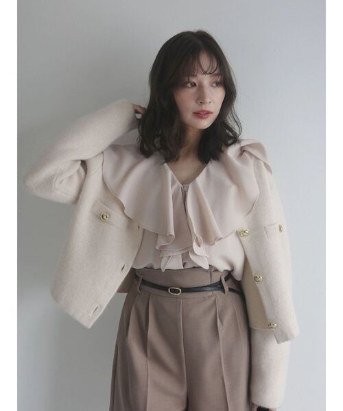 LAGUNAMOON（ラグナムーン）の「クレープフリルブラウス（シャツ/ブラウス・レディース・ホワイト/ベージュ・FREE）」の18枚目の写真