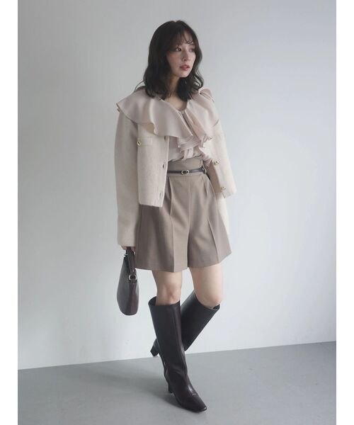 LAGUNAMOON（ラグナムーン）の「クレープフリルブラウス（シャツ/ブラウス・レディース・ホワイト/ベージュ・FREE）」の19枚目の写真