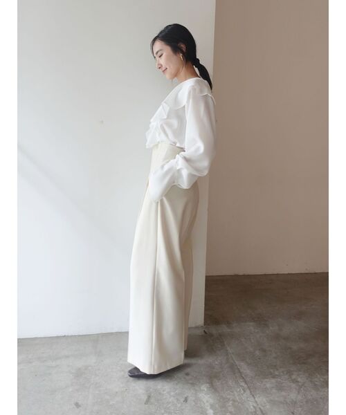 LAGUNAMOON（ラグナムーン）の「クレープフリルブラウス（シャツ/ブラウス・レディース・ホワイト/ベージュ・FREE）」の22枚目の写真