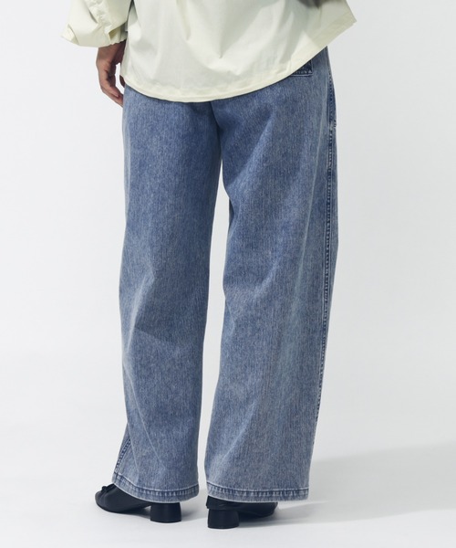 TIGORA（ティゴラ）の「ティゴラ TIGORA デニムワイドパンツ（デニムパンツ・レディース・サックスブルー/ダークブルー・S/M/L/XL）」の5枚目の写真