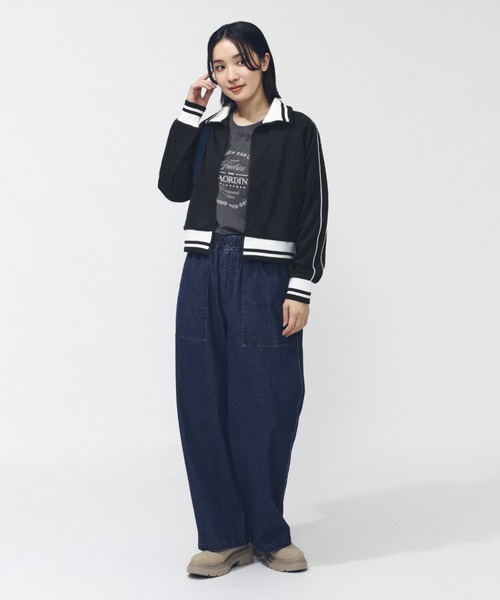 TIGORA（ティゴラ）の「ティゴラ TIGORA デニムワイドパンツ（デニムパンツ・レディース・サックスブルー/ダークブルー・S/M/L/XL）」の12枚目の写真