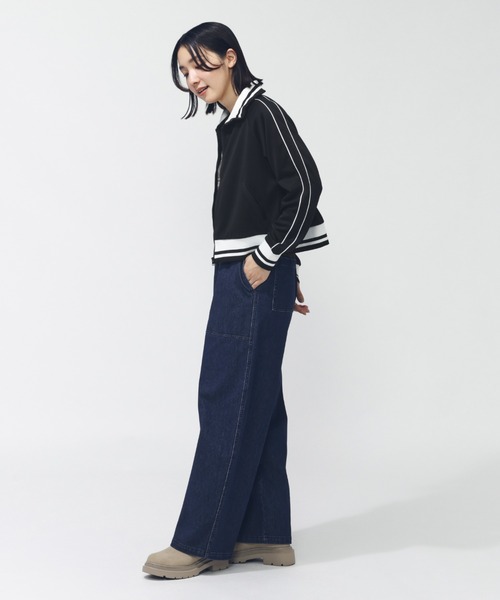 TIGORA（ティゴラ）の「ティゴラ TIGORA デニムワイドパンツ（デニムパンツ・レディース・サックスブルー/ダークブルー・S/M/L/XL）」の13枚目の写真