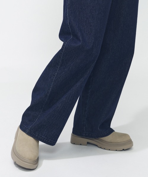 TIGORA（ティゴラ）の「ティゴラ TIGORA デニムワイドパンツ（デニムパンツ・レディース・サックスブルー/ダークブルー・S/M/L/XL）」の17枚目の写真