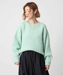 conte（コンテ）の「＜conte＞サイドスリット ローゲージ クルーネックニット（ニット/セーター・レディース）」