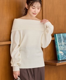 Honeys | 【軽ふわっニット】オフショルニット(ニット/セーター)