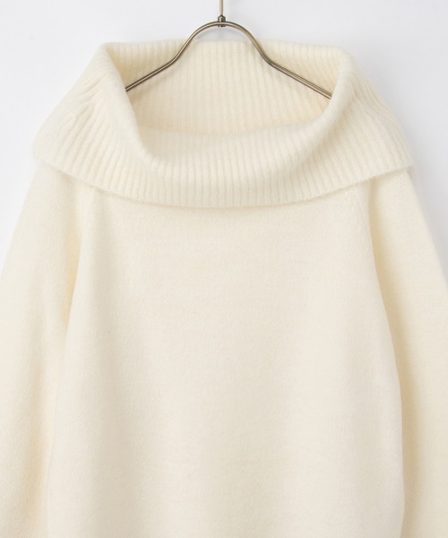 Honeys（ハニーズ）の「【軽ふわっニット】オフショルニット（ニット/セーター・レディース・アイボリー/ピンク/ラベンダー/杢グレー・S/M/L）」の17枚目の写真