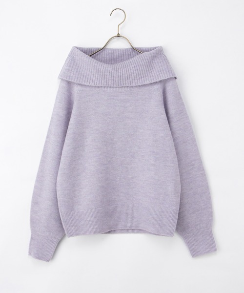 Honeys（ハニーズ）の「【軽ふわっニット】オフショルニット（ニット/セーター・レディース・アイボリー/ピンク/ラベンダー/杢グレー・S/M/L）」の18枚目の写真