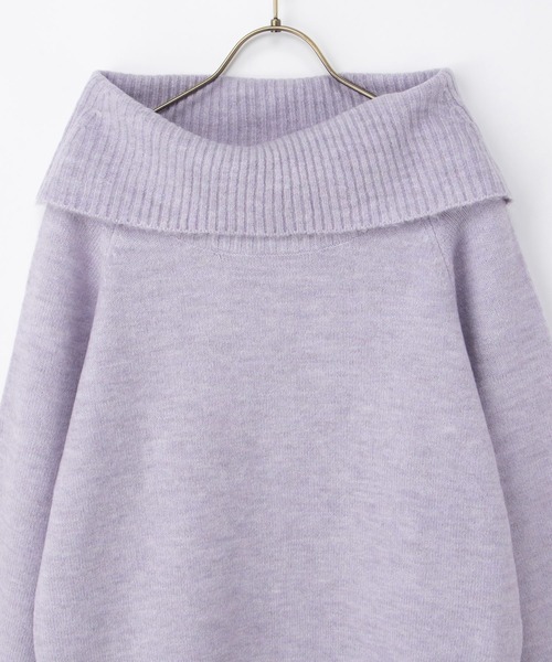 Honeys（ハニーズ）の「【軽ふわっニット】オフショルニット（ニット/セーター・レディース・アイボリー/ピンク/ラベンダー/杢グレー・S/M/L）」の19枚目の写真