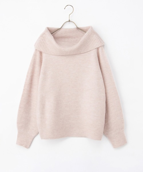 Honeys（ハニーズ）の「【軽ふわっニット】オフショルニット（ニット/セーター・レディース・アイボリー/ピンク/ラベンダー/杢グレー・S/M/L）」の20枚目の写真