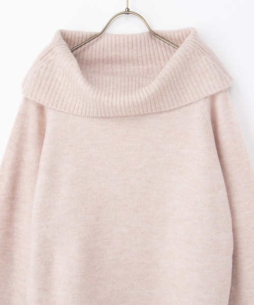 Honeys（ハニーズ）の「【軽ふわっニット】オフショルニット（ニット/セーター・レディース・アイボリー/ピンク/ラベンダー/杢グレー・S/M/L）」の21枚目の写真