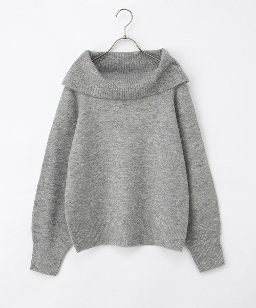 Honeys（ハニーズ）の「【軽ふわっニット】オフショルニット（ニット/セーター・レディース・アイボリー/ピンク/ラベンダー/杢グレー・S/M/L）」の22枚目の写真