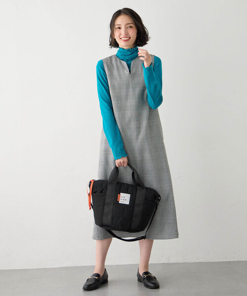 CROSSPLUS ONLINE(クロスプラスオンライン)の「【ONDOO】キルティング2wayトートバック【撥水】(トートバッグ・レディース・ブラック/ベージュ/オフホワイト/グレー・フリー)」の12枚目の写真