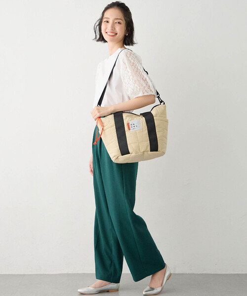 CROSSPLUS ONLINE(クロスプラスオンライン)の「【ONDOO】キルティング2wayトートバック【撥水】(トートバッグ・レディース・ブラック/ベージュ/オフホワイト/グレー・フリー)」の16枚目の写真