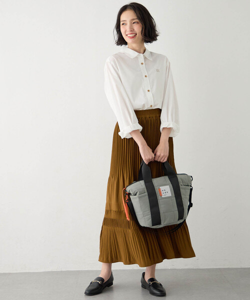 CROSSPLUS ONLINE(クロスプラスオンライン)の「【ONDOO】キルティング2wayトートバック【撥水】(トートバッグ・レディース・ブラック/ベージュ/オフホワイト/グレー・フリー)」の20枚目の写真