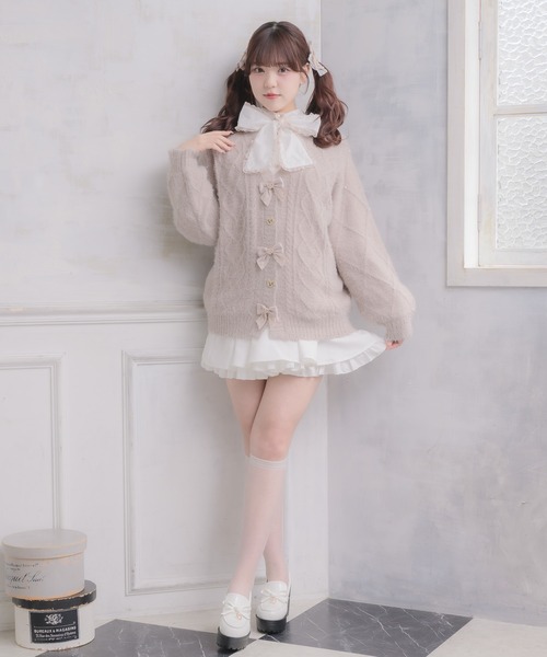 セール】ハートケーブルカーディガン（カーディガン/ボレロ）｜ROJITA