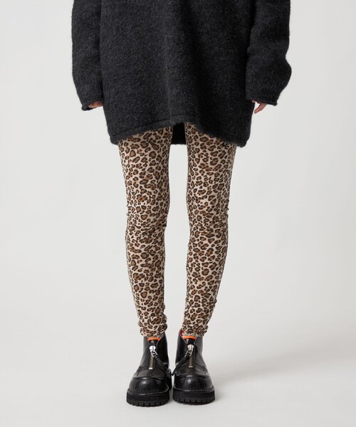 6（ロク）の「＜6(ROKU)＞レオパード  レギンス（レギンス/スパッツ・レディース・ベージュ・FREE）」の3枚目の写真