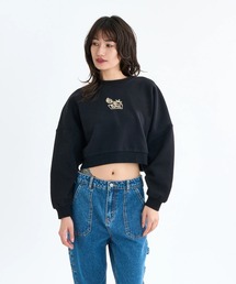 RVCA レディース COURT BALLOON FIT CREW トレーナー 【2025年秋冬モデル】 @autumn/ルーカドルマンスリーブスウェットトレーナー