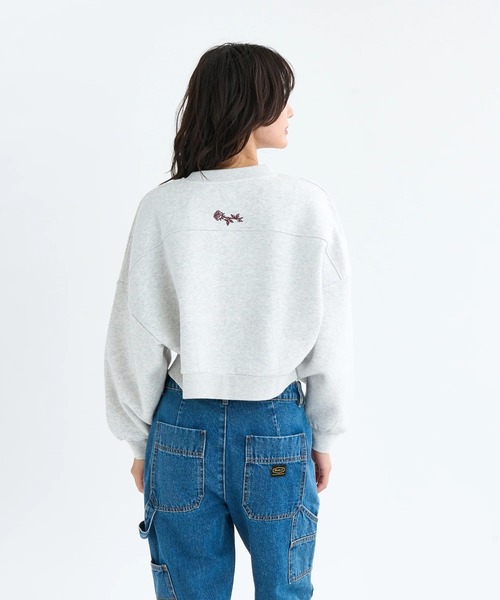 RVCA（ルーカ）の「RVCA レディース COURT BALLOON FIT CREW トレーナー 【2025年秋冬モデル】 @autumn/ルーカドルマンスリーブスウェットトレーナー（スウェット・レディース・ブラック/グレー・SMALL/MEDIUM）」の5枚目の写真