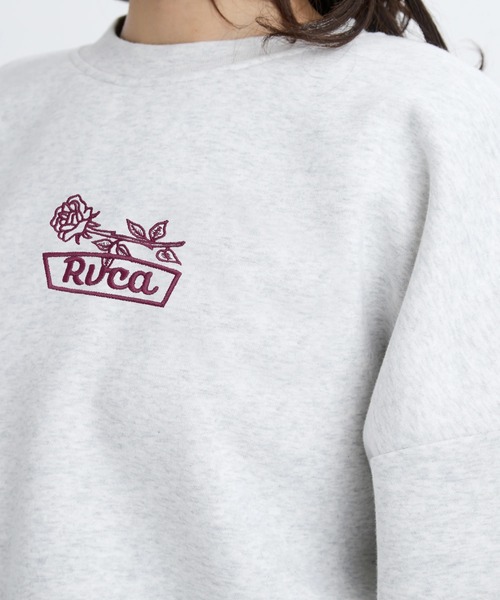 RVCA（ルーカ）の「RVCA レディース COURT BALLOON FIT CREW トレーナー 【2025年秋冬モデル】 @autumn/ルーカドルマンスリーブスウェットトレーナー（スウェット・レディース・ブラック/グレー・SMALL/MEDIUM）」の4枚目の写真