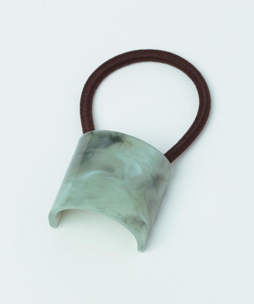 studio CLIP（スタディオクリップ）の「【daily CLIP】マーブルヘアゴム（ヘアゴム・レディース・ブラウン/グリーン/オフホワイト・FREE）」の3枚目の写真