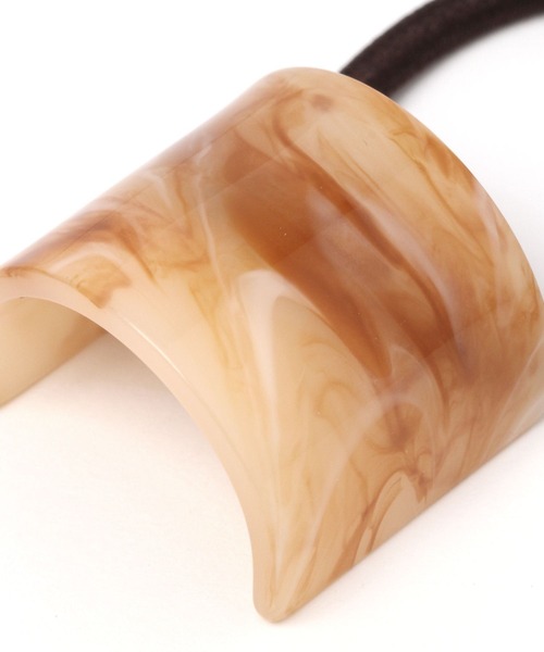 studio CLIP（スタディオクリップ）の「【daily CLIP】マーブルヘアゴム（ヘアゴム・レディース・ブラウン/グリーン/オフホワイト・FREE）」の5枚目の写真