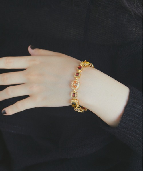 マルチカラービジューブレスレット（ブレスレット）｜manana suerte