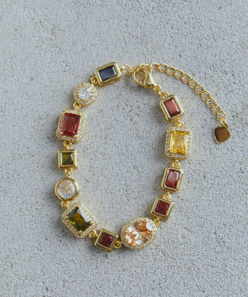 マルチカラービジューブレスレット（ブレスレット）｜manana suerte