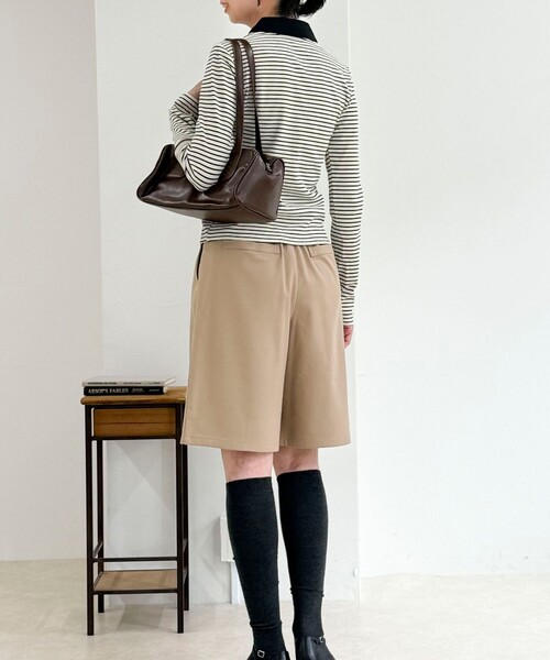 fredy couleur(フレディクルール)の「ボーダーリブ衿付きカーディガン(ニット/セーター・レディース・グレー系その他/ホワイト系その他2/ブラック系その他・38)」の9枚目の写真