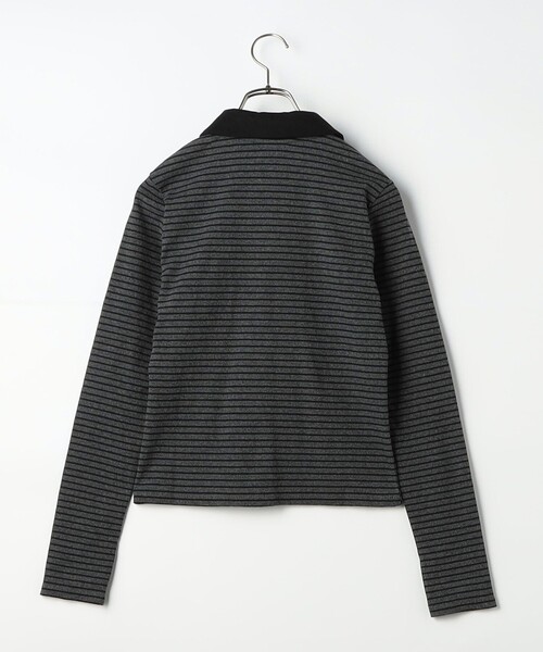 fredy couleur(フレディクルール)の「ボーダーリブ衿付きカーディガン(ニット/セーター・レディース・グレー系その他/ホワイト系その他2/ブラック系その他・38)」の21枚目の写真