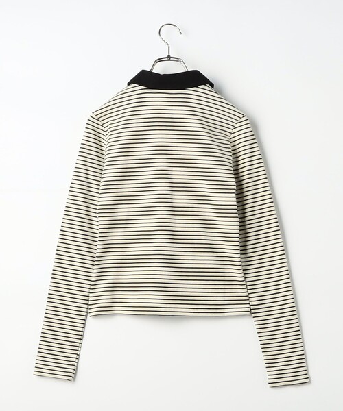 fredy couleur(フレディクルール)の「ボーダーリブ衿付きカーディガン(ニット/セーター・レディース・グレー系その他/ホワイト系その他2/ブラック系その他・38)」の4枚目の写真