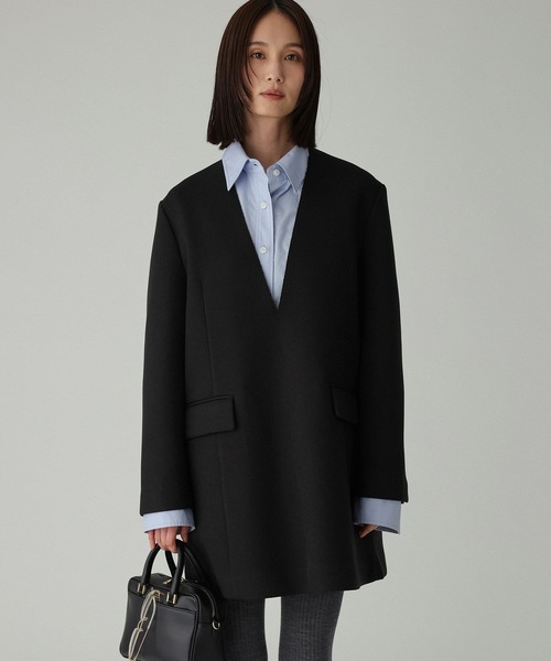 BABYLONE（バビロン）の「ボンディングミニワンピース（ワンピース・レディース・チャコール/ブラック・フリー）」の4枚目の写真