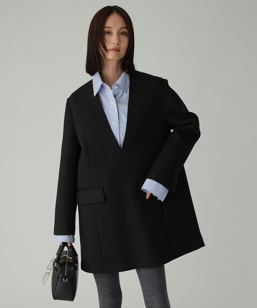 BABYLONE（バビロン）の「ボンディングミニワンピース（ワンピース・レディース・チャコール/ブラック・フリー）」の3枚目の写真