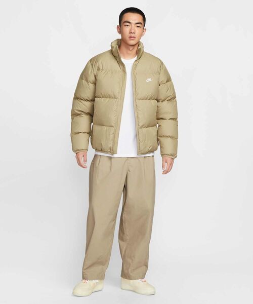 NIKE　ナイキ　ダウンジャケット　ベージュ　ブラウン　刺繍　フード取り外し 新品未使用 Nike キッズ ダウンジャケット ベージュ 160cm