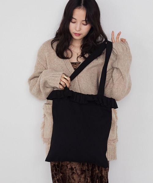 forksy.】フリルアソート巾着トートバッグ / A4収納可能 forksy.│MONO