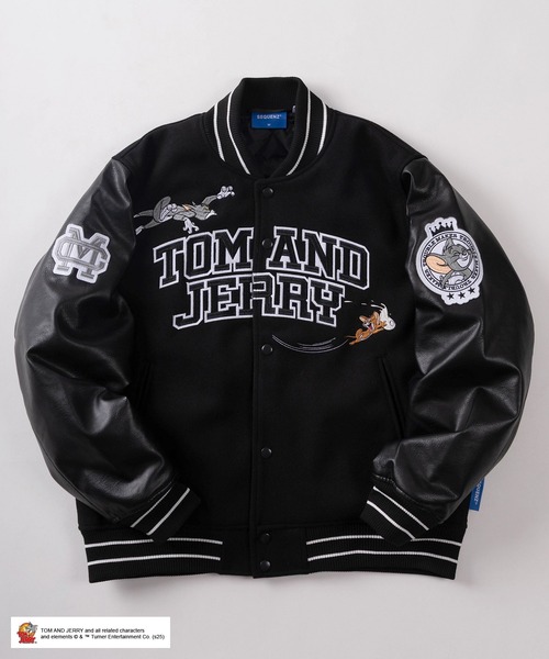 セール】【72】【TOM＆JERRY/トムとジェリー】ワッペン刺繍 袖切替