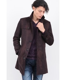 トルネードマート/マイクロスエードシングルトレンチコート/レザー調/ブラック/L CLASSY.1月号掲載】WoolRever ロングコート （トレンチコート