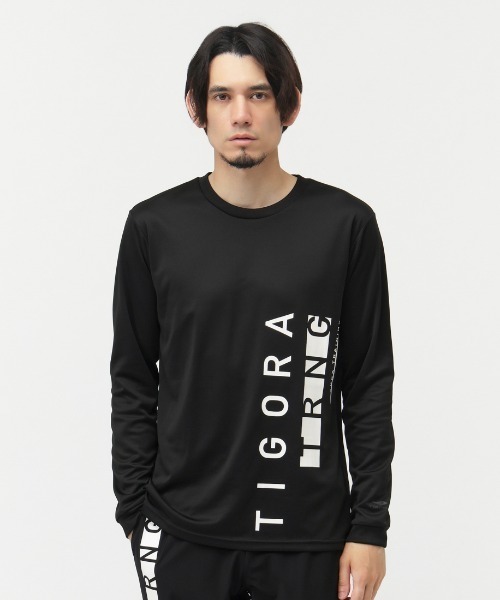 TIGORA(ティゴラ)の「ティゴラ TIGORA ドライメッシュロングTシャツ(Tシャツ/カットソー・メンズ・ホワイト/ブラック・M/L/LL/3L/S)」の1枚目の写真