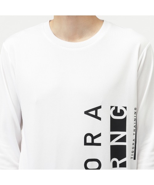 TIGORA(ティゴラ)の「ティゴラ TIGORA ドライメッシュロングTシャツ(Tシャツ/カットソー・メンズ・ホワイト/ブラック・M/L/LL/3L/S)」の6枚目の写真