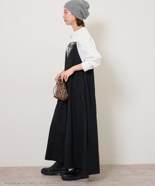 JOURNAL STANDARD relume（ジャーナルスタンダード　レリューム）の「《WEB限定追加》ウォッシャブルブラッシュロングキャミワンピース（ワンピース・レディース・ブラック/チャコールグレー・FREE）」の20枚目の写真