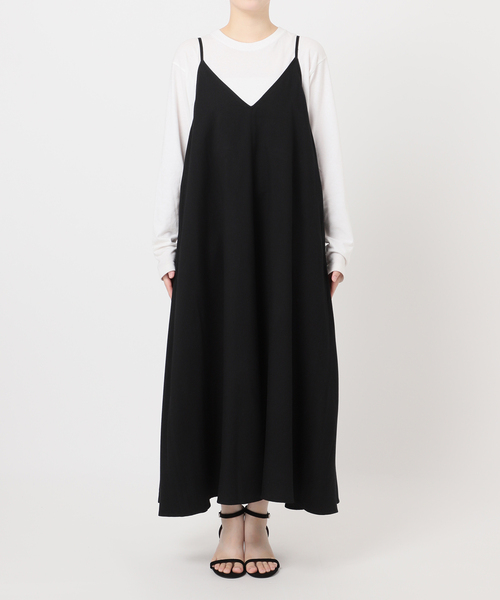 JOURNAL STANDARD relume（ジャーナルスタンダード　レリューム）の「《WEB限定追加》ウォッシャブルブラッシュロングキャミワンピース（ワンピース・レディース・ブラック/チャコールグレー・FREE）」の14枚目の写真