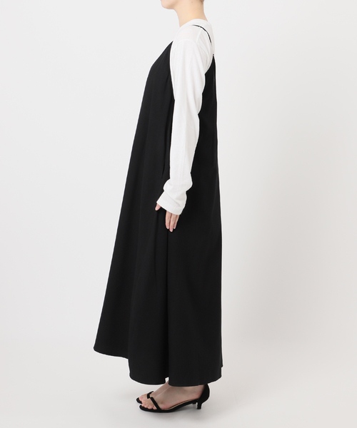 JOURNAL STANDARD relume（ジャーナルスタンダード　レリューム）の「《WEB限定追加》ウォッシャブルブラッシュロングキャミワンピース（ワンピース・レディース・ブラック/チャコールグレー・FREE）」の13枚目の写真