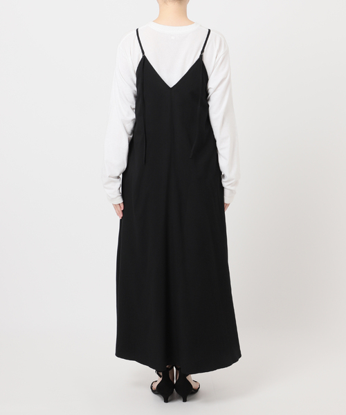 JOURNAL STANDARD relume（ジャーナルスタンダード　レリューム）の「《WEB限定追加》ウォッシャブルブラッシュロングキャミワンピース（ワンピース・レディース・ブラック/チャコールグレー・FREE）」の11枚目の写真
