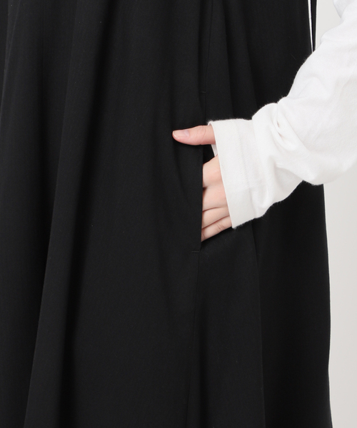 JOURNAL STANDARD relume（ジャーナルスタンダード　レリューム）の「《WEB限定追加》ウォッシャブルブラッシュロングキャミワンピース（ワンピース・レディース・ブラック/チャコールグレー・FREE）」の9枚目の写真