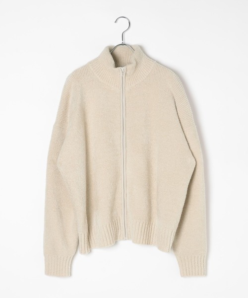 bijorie（ビジュリィ）の「【bijorie】フェザーモールジップカーディガン（ルームウェア/パジャマ・レディース・グレイッシュベージュ/ネイビー・FREE）」の4枚目の写真