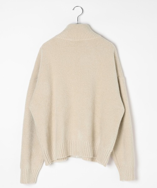 bijorie（ビジュリィ）の「【bijorie】フェザーモールジップカーディガン（ルームウェア/パジャマ・レディース・グレイッシュベージュ/ネイビー・FREE）」の6枚目の写真