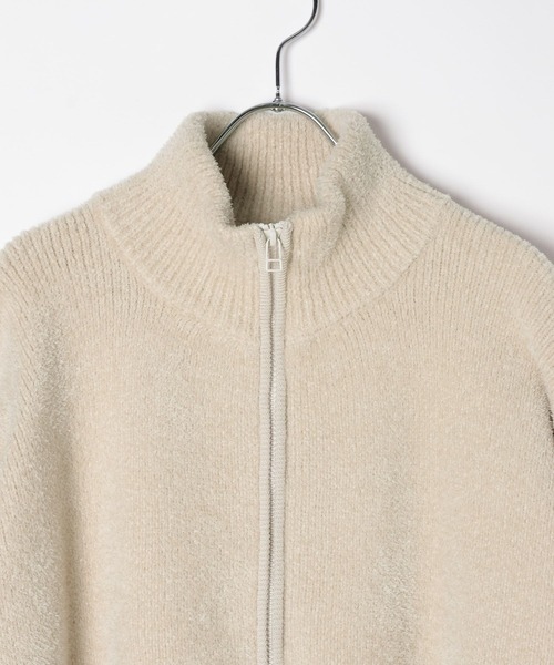 bijorie（ビジュリィ）の「【bijorie】フェザーモールジップカーディガン（ルームウェア/パジャマ・レディース・グレイッシュベージュ/ネイビー・FREE）」の7枚目の写真