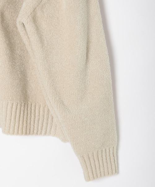 bijorie（ビジュリィ）の「【bijorie】フェザーモールジップカーディガン（ルームウェア/パジャマ・レディース・グレイッシュベージュ/ネイビー・FREE）」の8枚目の写真