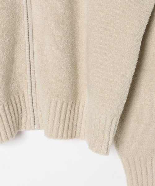 bijorie（ビジュリィ）の「【bijorie】フェザーモールジップカーディガン（ルームウェア/パジャマ・レディース・グレイッシュベージュ/ネイビー・FREE）」の9枚目の写真