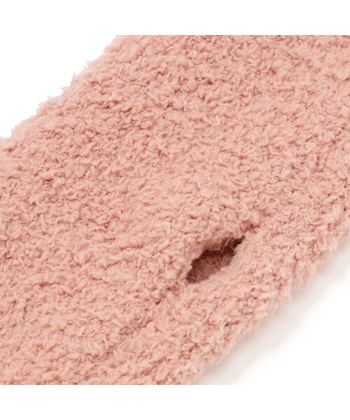 セール】もちもちニット ハンドウォーマー ピンク（ルームウェア