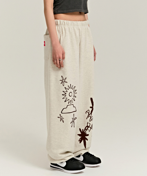 ARCHIVE BOLD（アーカイブボールド）の「SUNMARK SWEAT PANTS (OATMEAL)（スウェットパンツ・メンズ・その他・SMALL/MEDIUM/LARGE）」の2枚目の写真